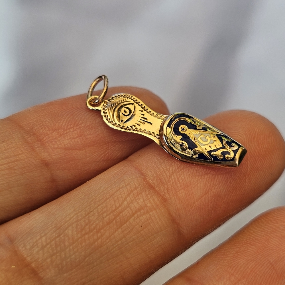 10k Solid Gold Sandal Charm / Pendant - image 2